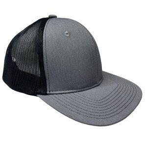 Plain Hat Cap Adults Snap Back Grey Trucker Mesh Embroidered‎ P Baseball …